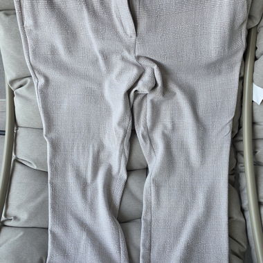 Pantaloni chino grigi con motivo pied-de-poule
