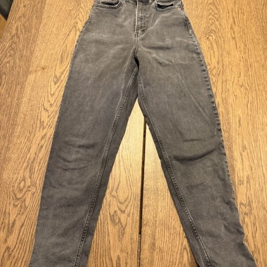 Jeans gris taille haute