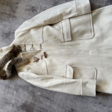 Comptoir des Cotonniers Cream hooded duffle coat
