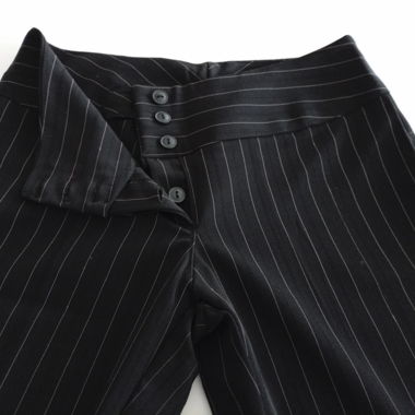 Black pinstripe dress pants, size M