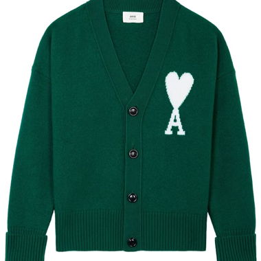 Cardigan AMI Paris Ami de Coeur in lana