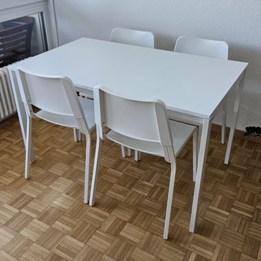 IKEA White Table and Chairs