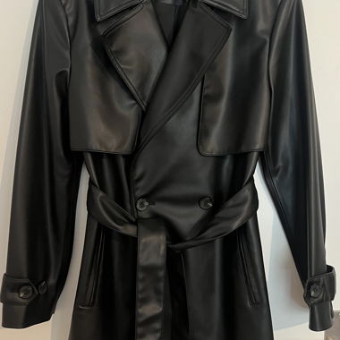 Trench-coat Zara en cuir synthétique