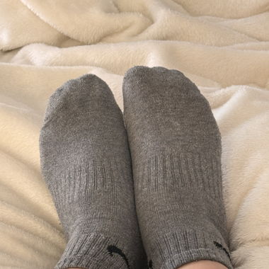 Getragene Socke