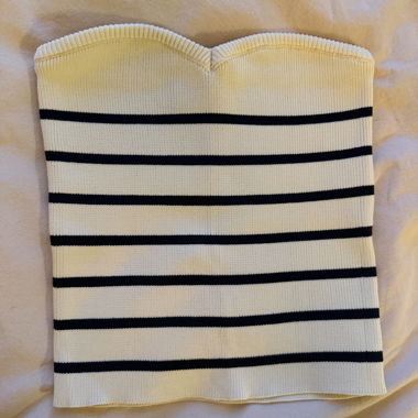 Top bandeau a righe Bershka