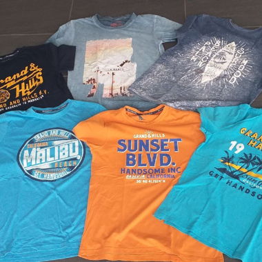 6 Hawaii Surf T-Shirts, Jeansware, Grösse "S"