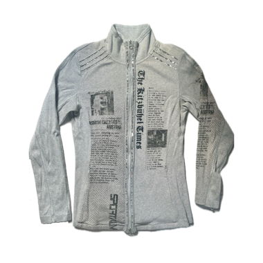 Vintage Printed Double Zip Jacket