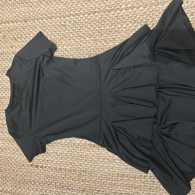 Black Dress with Pleated Skirt