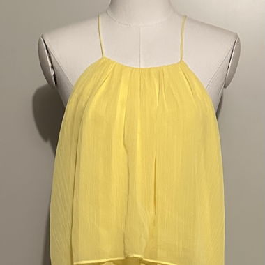 Abito Maxi Giallo con Bretelline Sottili