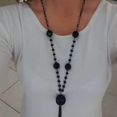 Collier long pendentif divers