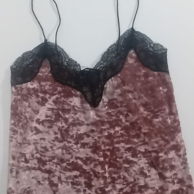 Rosa Samt-Top Tally Weijl M