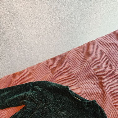 Pull vert en velours