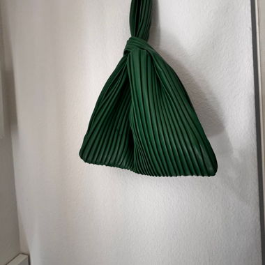 Pochette plissée verte