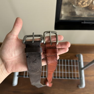 2 Leather Belts Lot