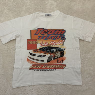 Weisses Racing T-Shirt von Adika