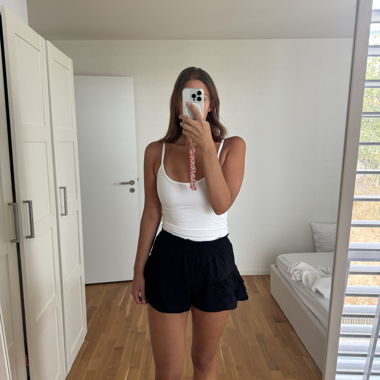 Shorts taille haute noirs