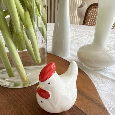 Vintage rooster salt shaker