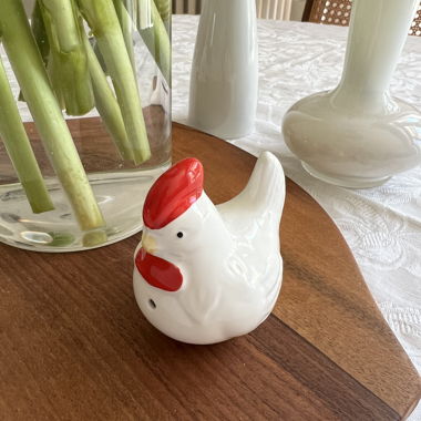 Vintage rooster salt shaker