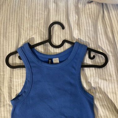 Crop top bleu 