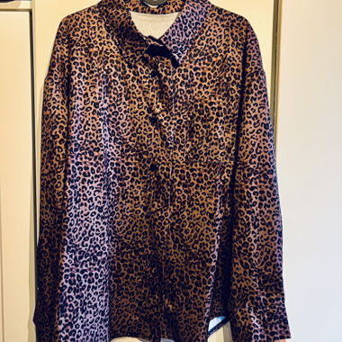 Camicia leopardata maniche lunghe
