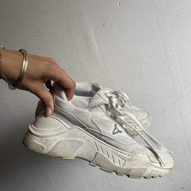 Weisse Chunky Sneakers