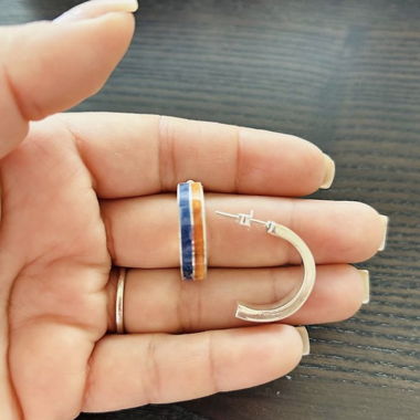 Silver Tone Hoop Earrings
