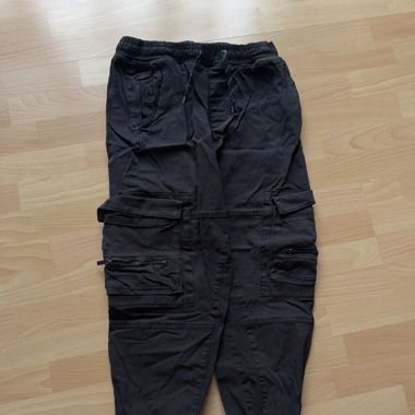 Black Cargo Pants - Bershka - Size S