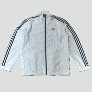 Adidas Streetwear white raincoat