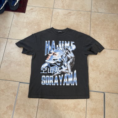 Dark grey graphic anime T-shirt large