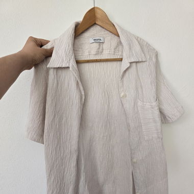 Textured Short-Sleeve Shirt – By Aura – Size S/M