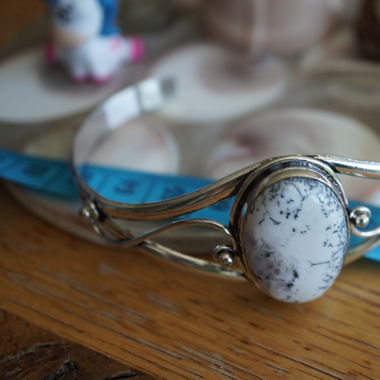 Opal  Weiss  Maxtrixopal    Armreifen  