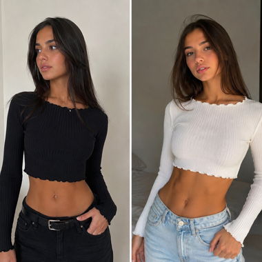 2 kurze Ripptops