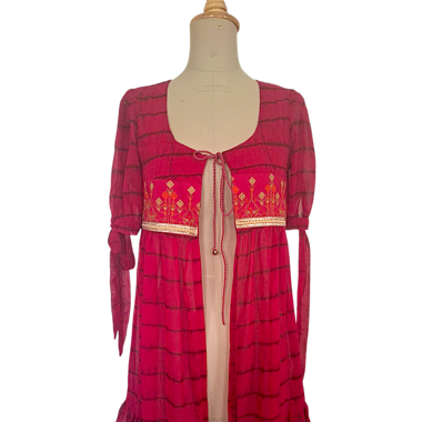 Boho Embroidered Tunic, Size 34 Lightweight Fabric