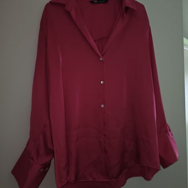 Camicia/blusa fucsia con bottoni frontali