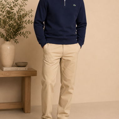 Felpa Lacoste blu navy con zip