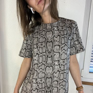 snakeprint kleid gr xs