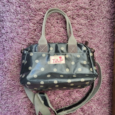 Polka-Dot-Tulip-Schultertasche