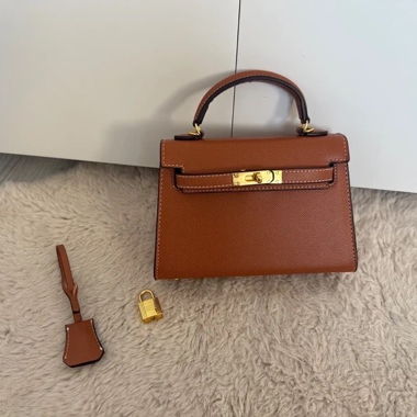 Sac a main top handle marron