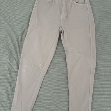 Beige Casual Pants