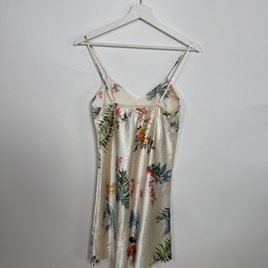 Vestito slip in raso floreale