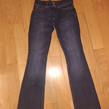 Dark blue bootcut jeans