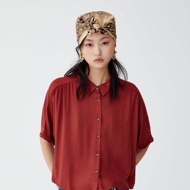 pull & bear Hemd burgundy vintage 38 M