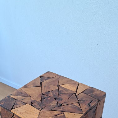 Table d'appoint ou tabouret, en bois, 29.5x29.5x50.5