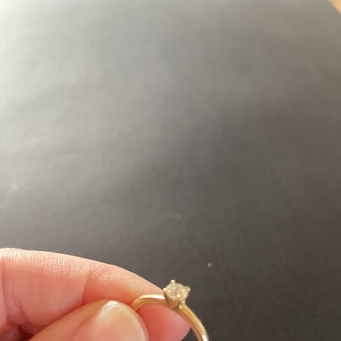 Gelbgold Verlobungsring mit Diamanten