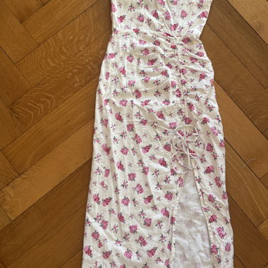 Long floral dress with straps