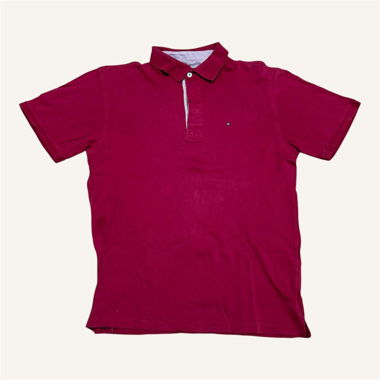 Burgundy Tommy Hilfiger Polo Shirt
