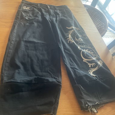 gloe jeans noir brode