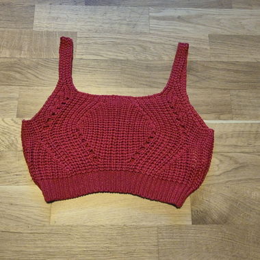 Top crochet rouge 