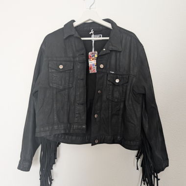 Veste en jean enduite à franges Wrangler