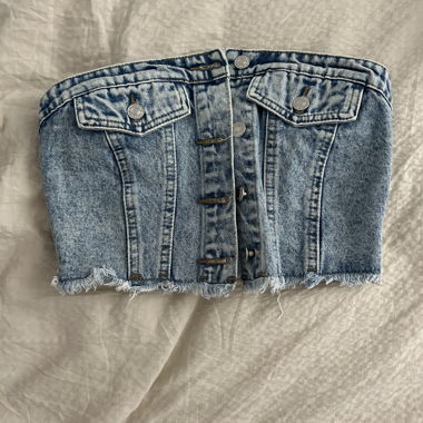 Top corsetto in jeans